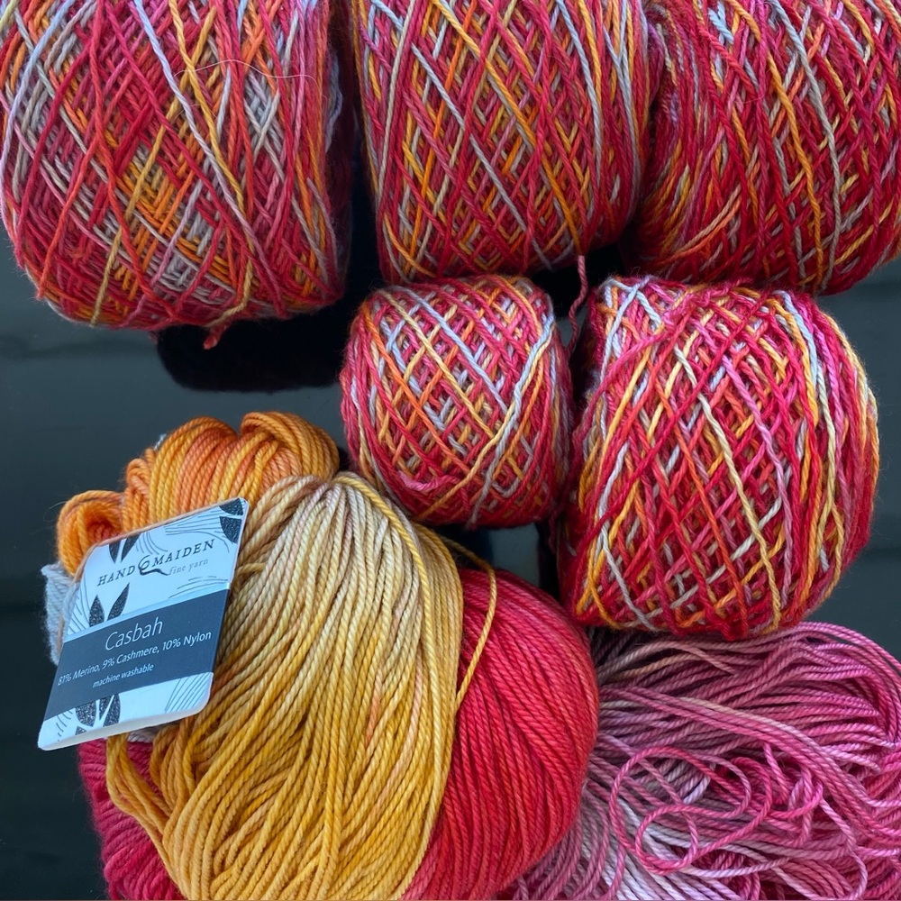 Hand Dyed: Hand Maiden “Casbah” Merino Wool / Cashmere / Nylon Yarn. Sock weight - Picture 2 of 10